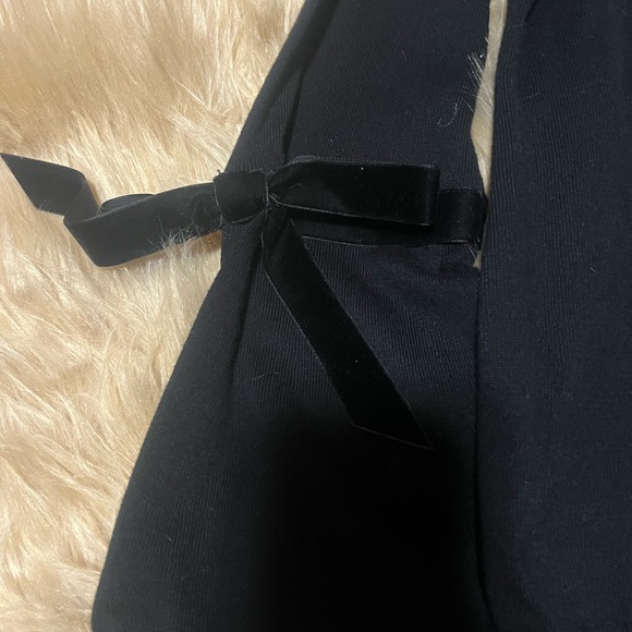 MICHAEL Michael Kors Black Sweater with Velvet Bow Ties Bell Sleeve - Picture 9 of 10